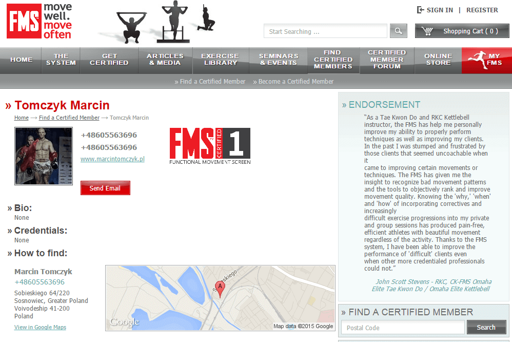 Functional Movement System (FMS) trener personalny Katowice Sosnowiec